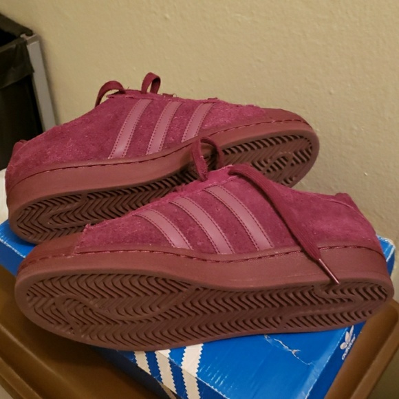 adidas Shoes | Adidas Superstar Burgundy Suede | Poshmark